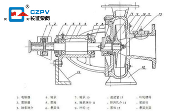 兩相流紙漿泵結構圖